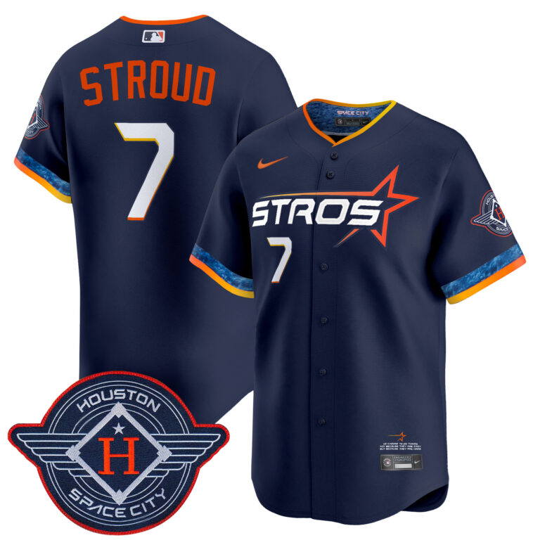 Men Houston Astros #7 Stroud blue 2025 City Connect Vapor Limited Stitched Jersey-0